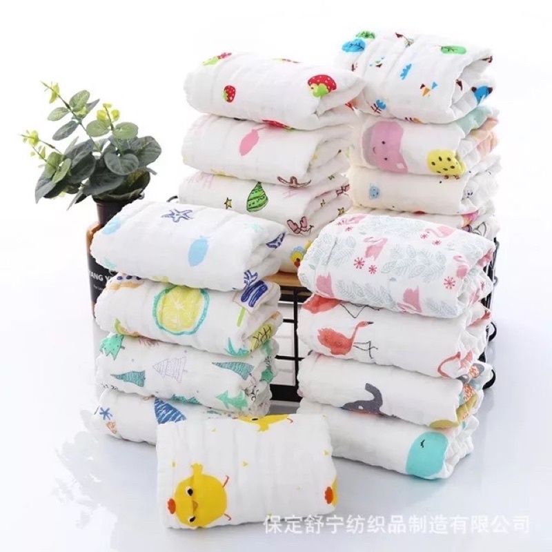 KHĂN XÔ SỮA, KHĂN MẶT, SỢI COTTON 6 LỚP CAO CẤP