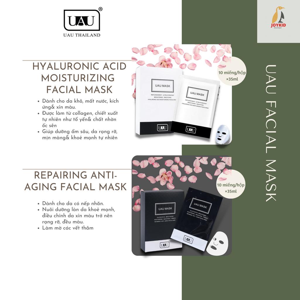 Mặt nạ UAU Mask Thái Lan dưỡng da, giúp da trắng sáng, giảm nếp nhăn, xoá mờ thâm nám 10 miếng/hộp