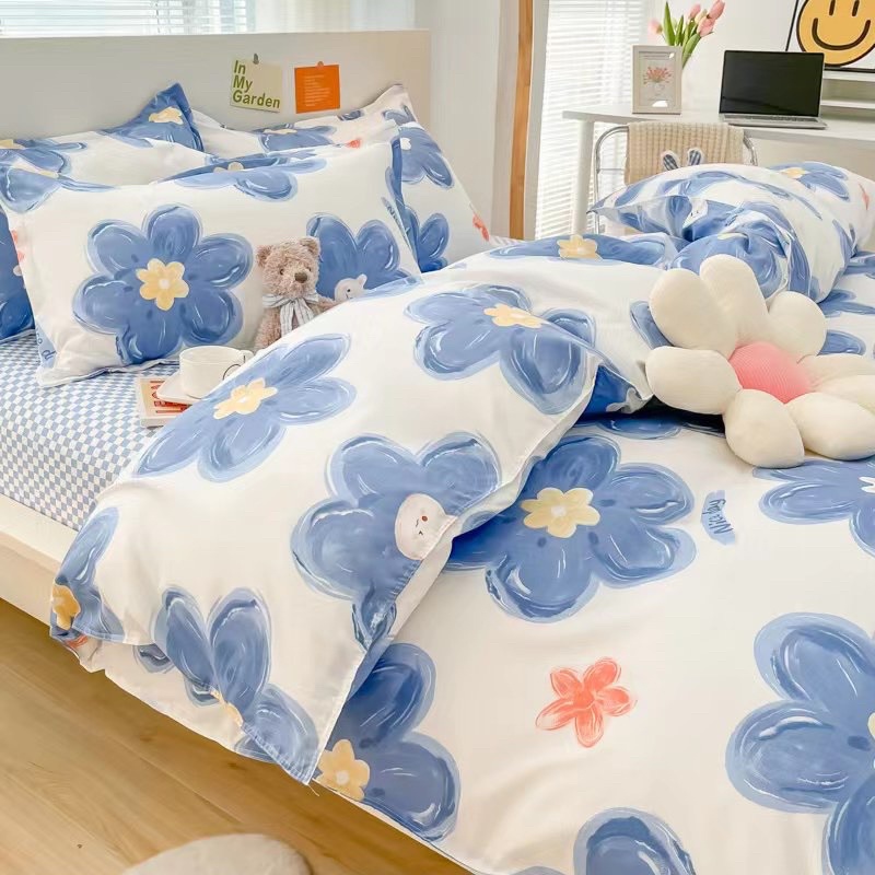 Bộ Vỏ Chăn Ga Gối ❤️ Cotton Poly hoa đủ size ga giường phong cách Hàn Quốc miễn phí bo chun Mượt Decor