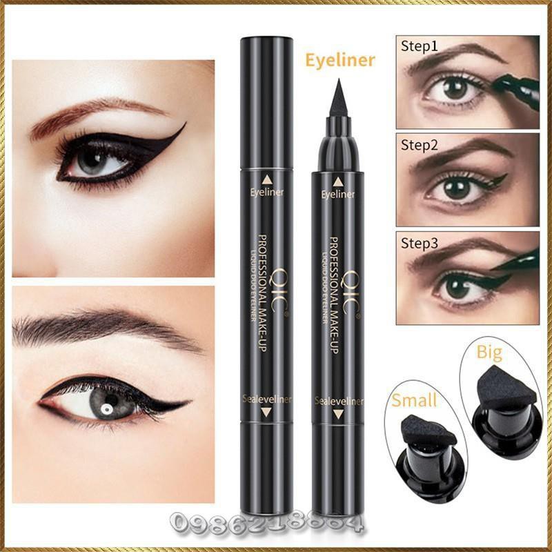 Bút kẻ mắt mèo tạo đuôi siêu hot QIC Liquid Duo Eyeliner QLE2