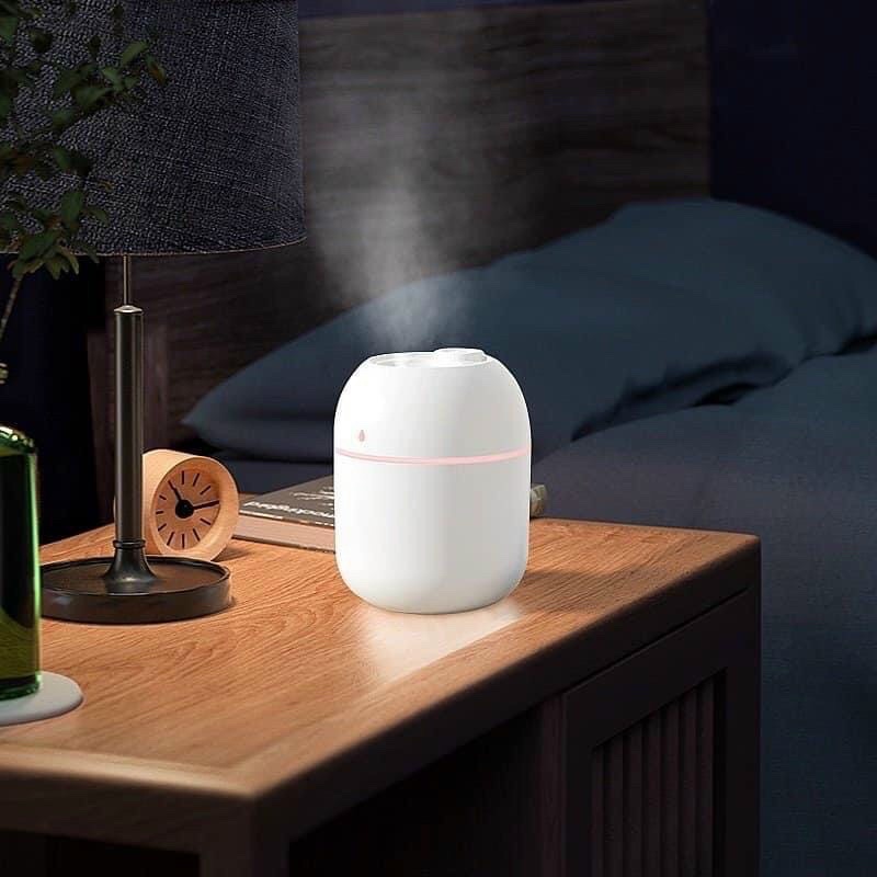 Máy phun sương tạo độ ẩm không khí USB mini bằng sóng siêu âm 220ML, khuếch tán hương thơm tinh dầu tại nhà, xe hơi