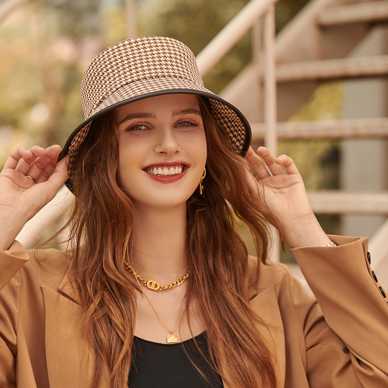 Mũ Bucket 2022 Thời Trang Xuân Thu Phong Cách Anh Quốc Cho Nữ