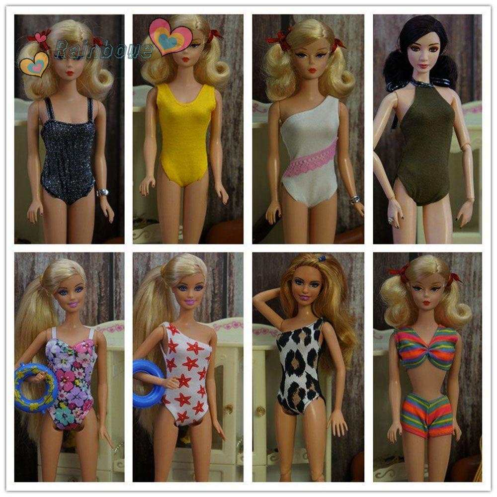 Bộ Đồ Bơi Quần Ngắn Màu Cầu Vồng Cho Búp Bê Ken 30cm Tỷ Lệ 1/6