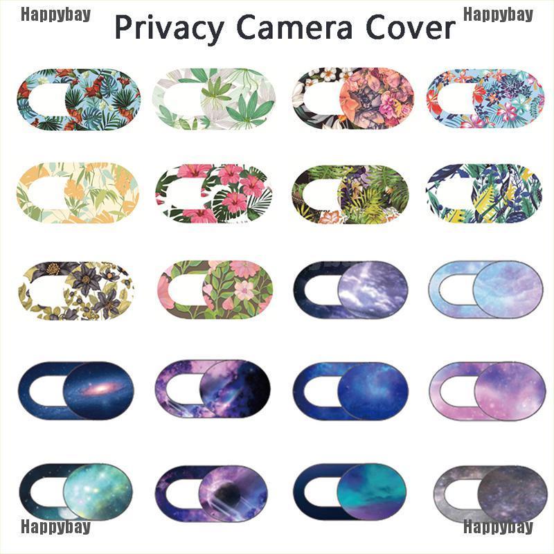Set 2 Vỏ Bọc Webcam Họa Tiết Bầu Trời Sao / Hoa Dạng Trượt Bảo Vệ Riêng Tư