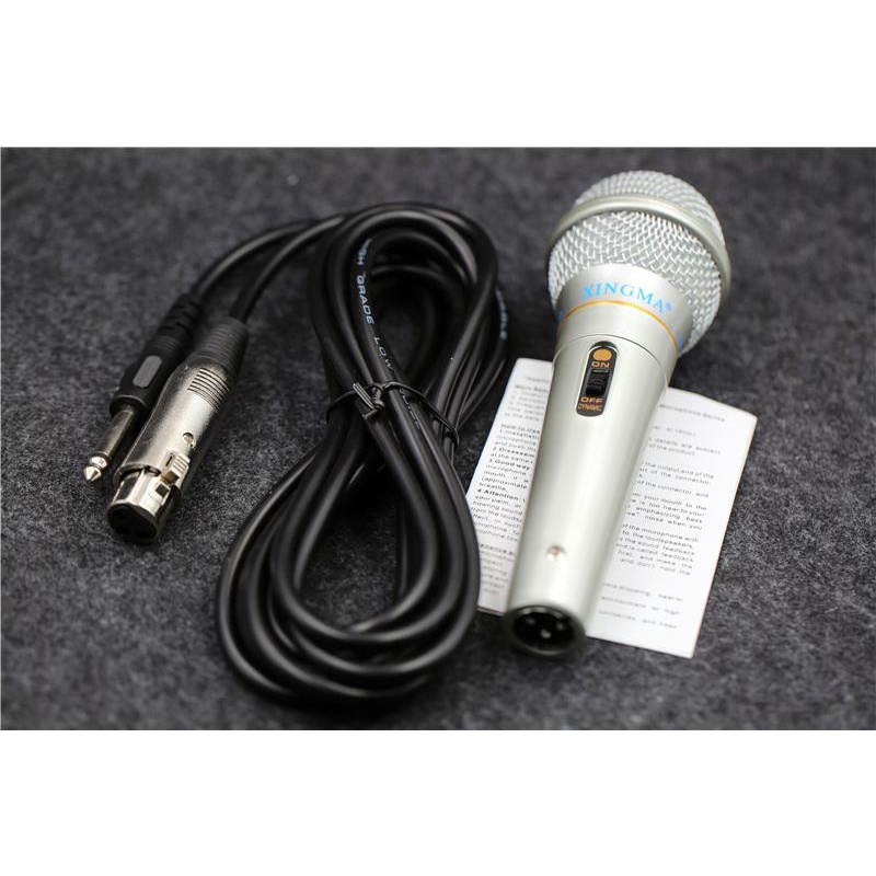 Micro hát Karaoke Xingma AK-319 âm thanh chân thực, lọc tạp âm chống ồn chống hú, jack 6 ly tương thích với loa âmly