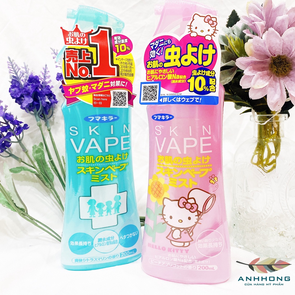 Xịt Chống Muỗi Và Côn Trùng Nhật Bản Skin Vape Hello Kitty