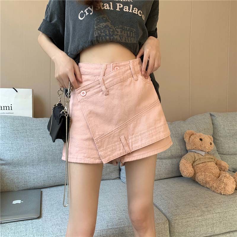 Chân váy denim lót quần, không co giãn, sang chảnh, khoe đùi nóng bỏng, có 4 màu sc3815