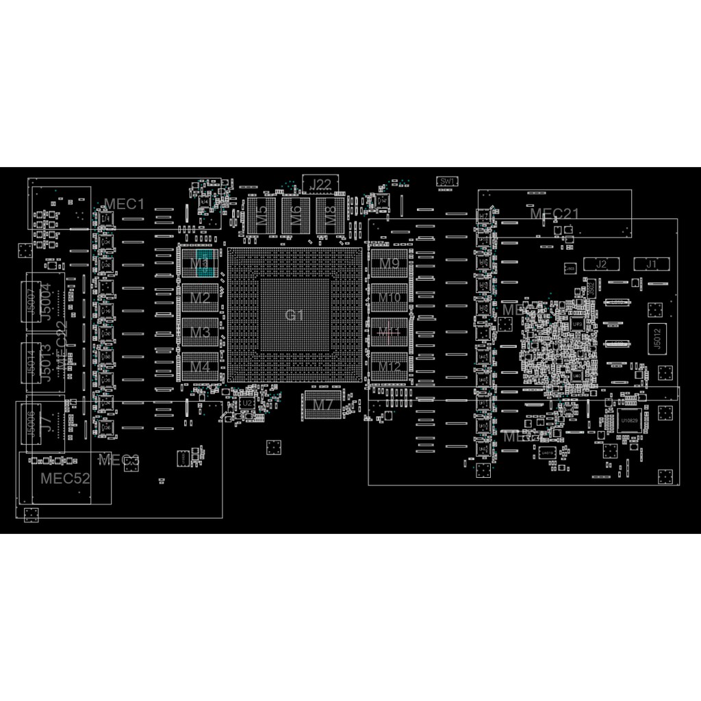 Sơ đồ mạch Boardview card màn hình Gigabyte GV-N3090AORUS M-24GD-1.01 GV N3090AORUS M 24GD 1.01