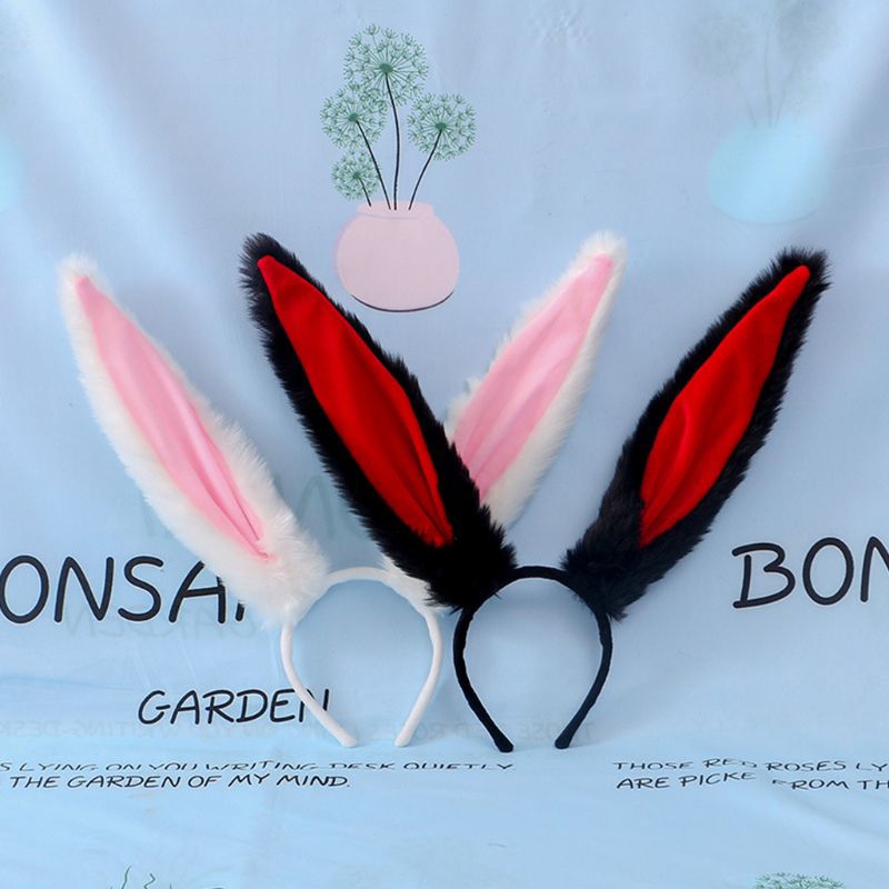 Băng đô tai thỏ dài hóa trang Lolita ngọt ngào dành cho nữ