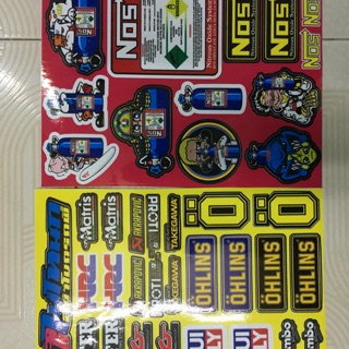 Combo 2 sét tem gồm oh, chữ thái và 1 sét stiker nos