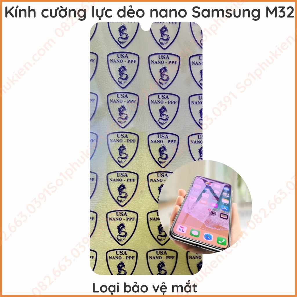 Dán cường lực Samsung m32 dẻo nano, trong suốt , chống bể, chuẩn cường lực 9h+