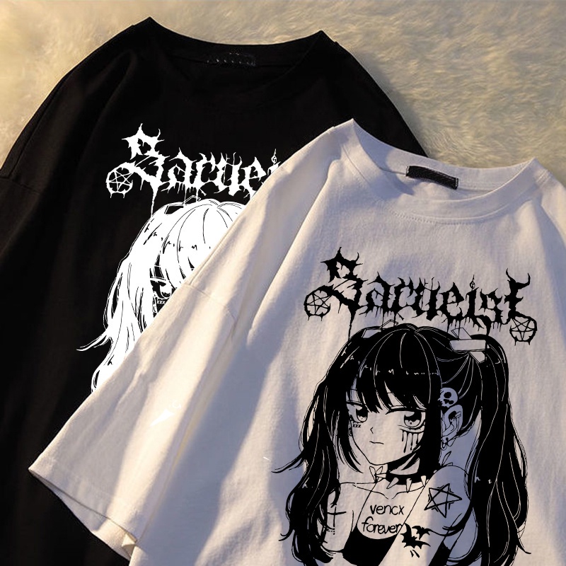 Áo thun  Harajuku Anime Girls manga unisex nam nữ mẫu mới cực chât