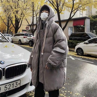 Áo phao nam dáng dài fom rộng ulzzang có mũ siêu dày siêu ấm siêu rẻ