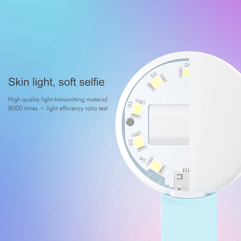 Đèn LED dạng kẹp hỗ trợ chụp ảnh selfie tiện lợi dành cho điện thoại