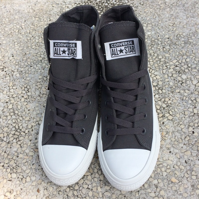 Giày Chuck II AllStar Classic Màu Xám Đậm Cổ Cao Nữ