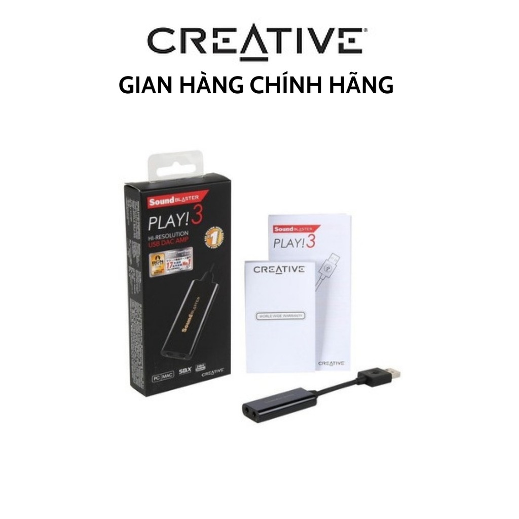 SoundCard Creative Sound Blaster PLAY! 3 - [Hàng Chính Hãng]