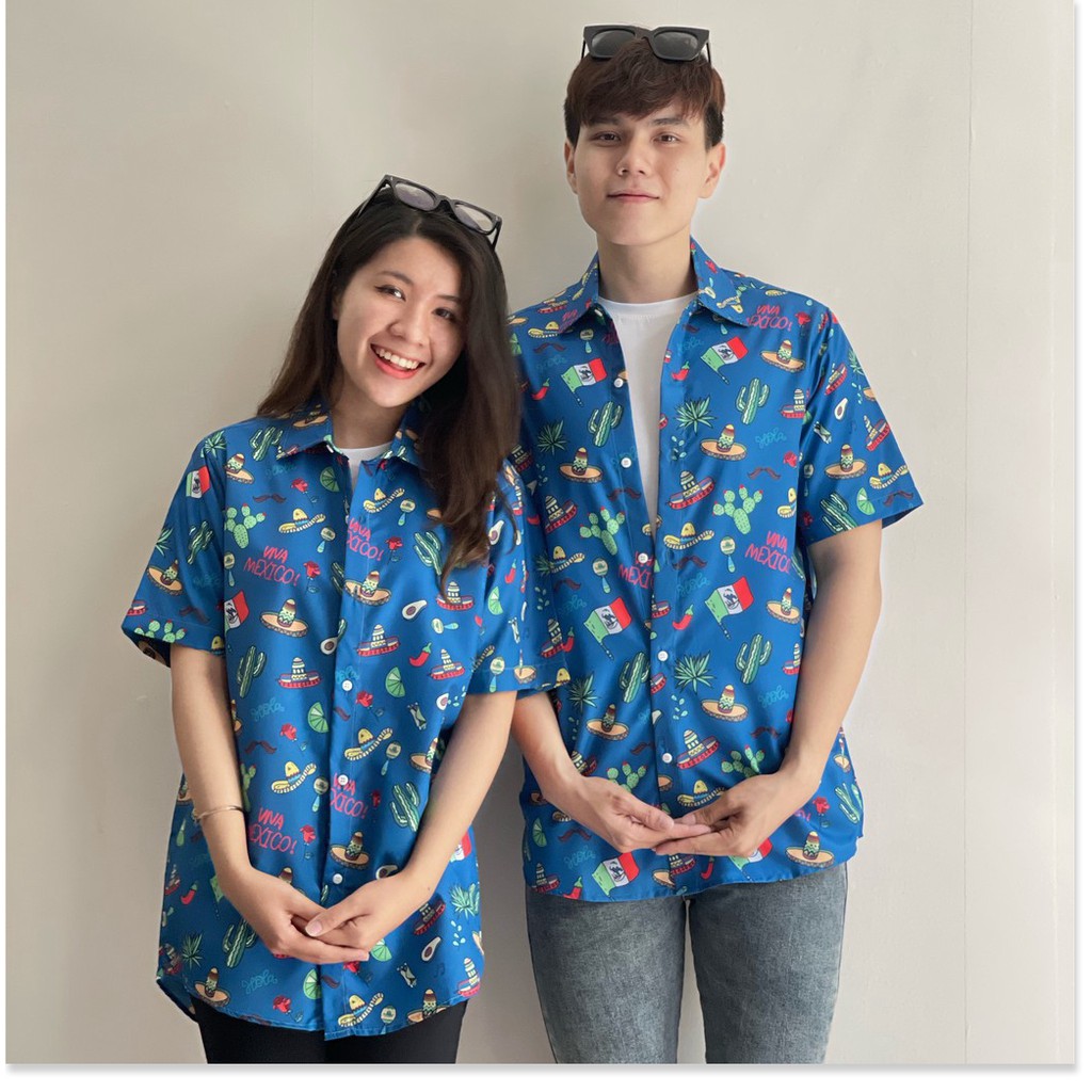 ÁO SƠ MI NAM NỮ, THIẾT KẾ HỌA TIẾT SIÊU NGẦU,CHẤT LIỆU VÃI THOÁNG MÁT KHÁNH AN STORE