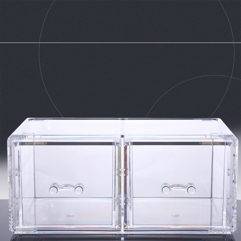 Hộp Đựng Mỹ Phẩm Trong Suốt Cỡ Lớn Có Thể Xếp Chồng Lên Nhau Tiện Dụng