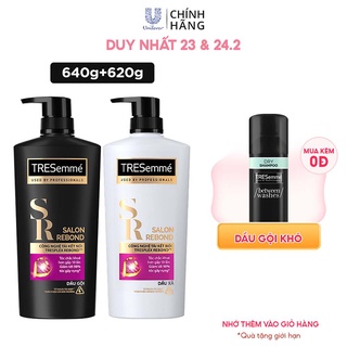 Combo Gội Xả TRESEMME giúp ngăn gãy rụng tóc Salon Rebond Cho tóc hư tổn với Công Nghệ Tái Kết Nối 640g, thumbnail
