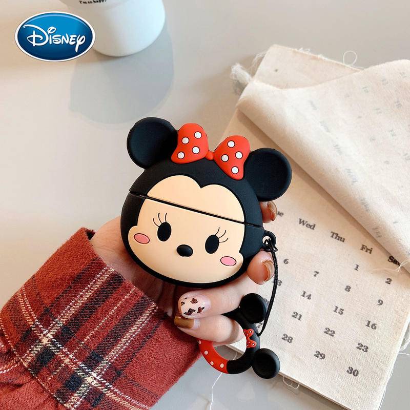 Vỏ Bảo Vệ Hộp Sạc Tai Nghe AirPods pro Không Dây Bằng Silicon Họa Tiết Hoạt Hình Minnie Mickey Dễ Thương