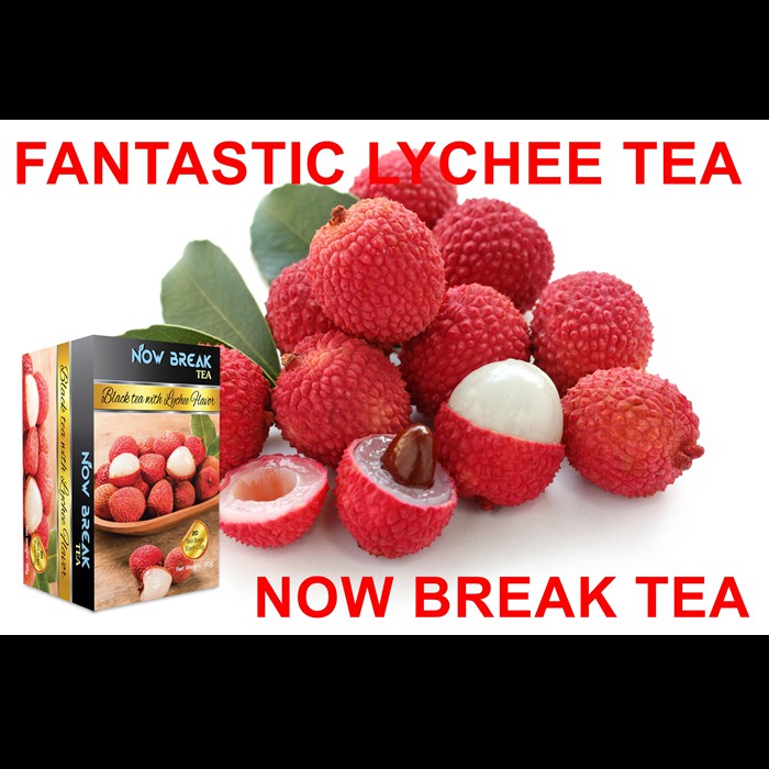 Trà vải Now Break Tea - kiểu trà túi lọc Dilmah vải (Lychee Tea) (đóng gói 20 bao thiếc riêng, 30g)