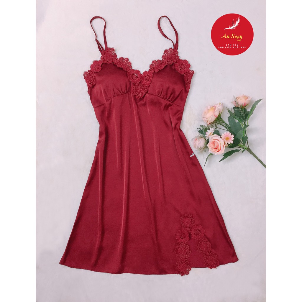 váy ngủ lụa satin