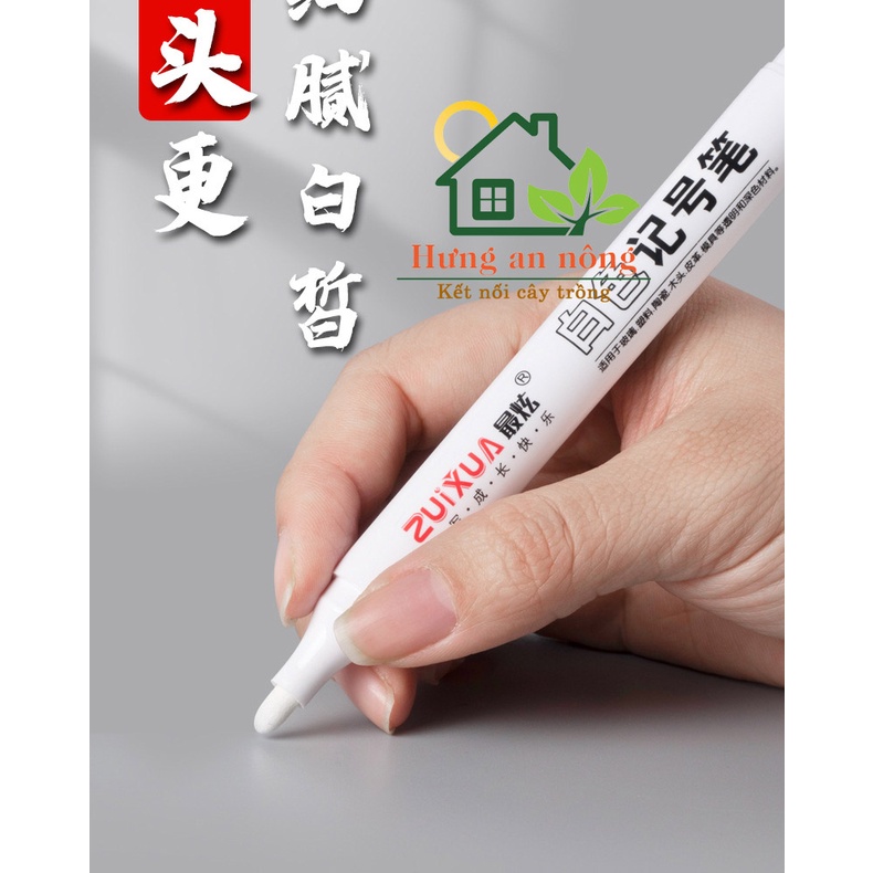Hộp 10 bút đánh dấu ZUIXUA nét 2mm - màu trắng, nhanh khô, chống thấm nước và chống phai màu cho hiệu quả lâu dài