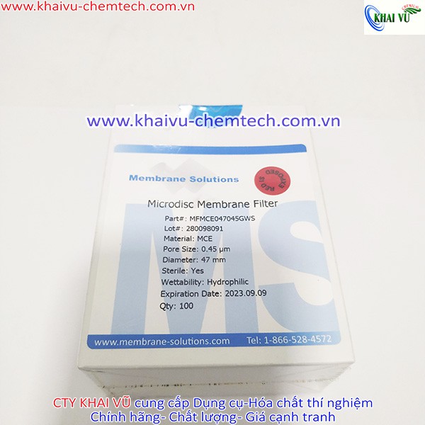 [Membrane Solution-Mỹ] Màng lọc vi sinh MCE 0.45um, phi 47mm (Hộp 100 cái)