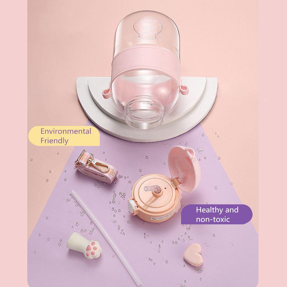 Bình Nước Thể Thao 1200ml Nhỏ Gọn Có Ống Hút Dễ Thương Cho Bé