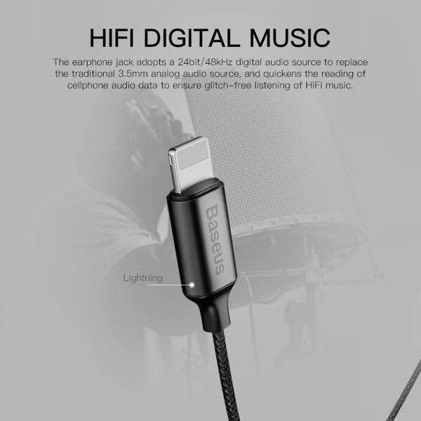 Tai nghe Lightning Baseus Digital Earphone Encok P06 cho iPhone/iPad (Wired Stereo Lightning Jack earphones With Mic)