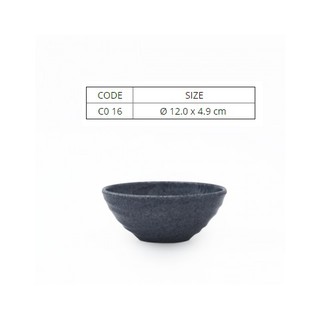 Chén Nhựa Melamine Vân Đá Đen/Xanh-CO16