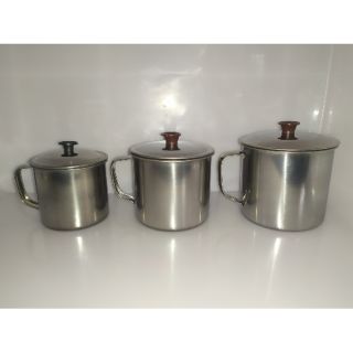 Ca inox quai có nắp 3 size 8-9-10cm