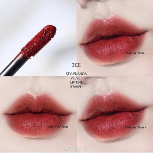 Son kem lì 3CE Velvet Lip Tint màu Taupe | BigBuy360 - bigbuy360.vn