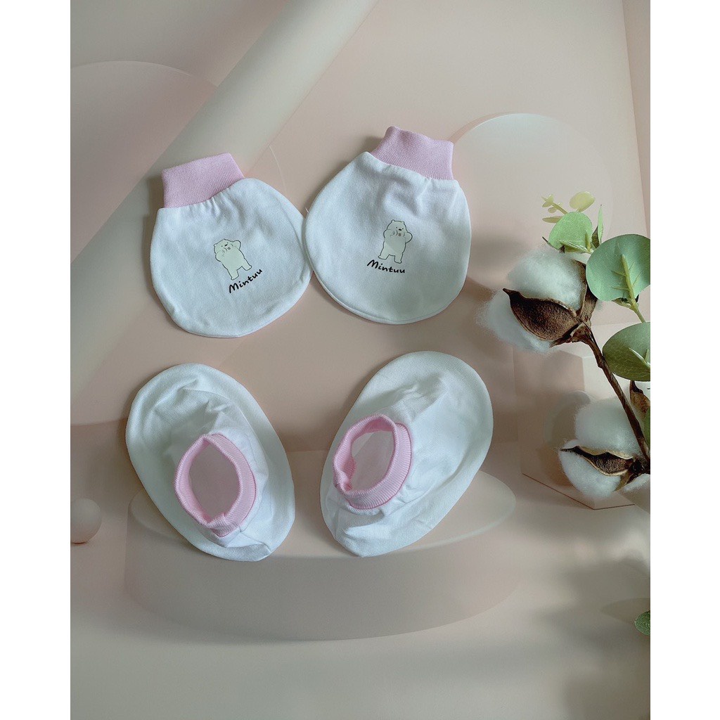 Set Bao Chân + Bao Tay Nguyên Sét Hình Mèo Thỏ