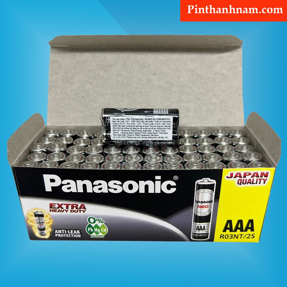 Hộp 60 viên pin AAA Panasonic đũa đen R03NT/2S chính hãng