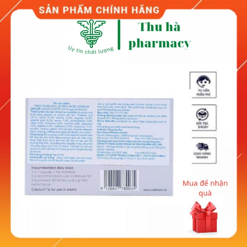 [Chính Hãng] Cebrium giúp cải thiện chức năng nhận thức và trí nhớ sau đột quỵ và sau các tổn thương thần kinh