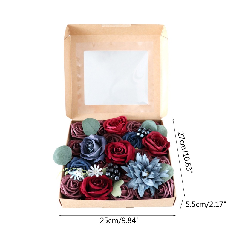 Hộp Đựng Hoa Hồng Giả Trang Trí Tiệc Cưới DIY