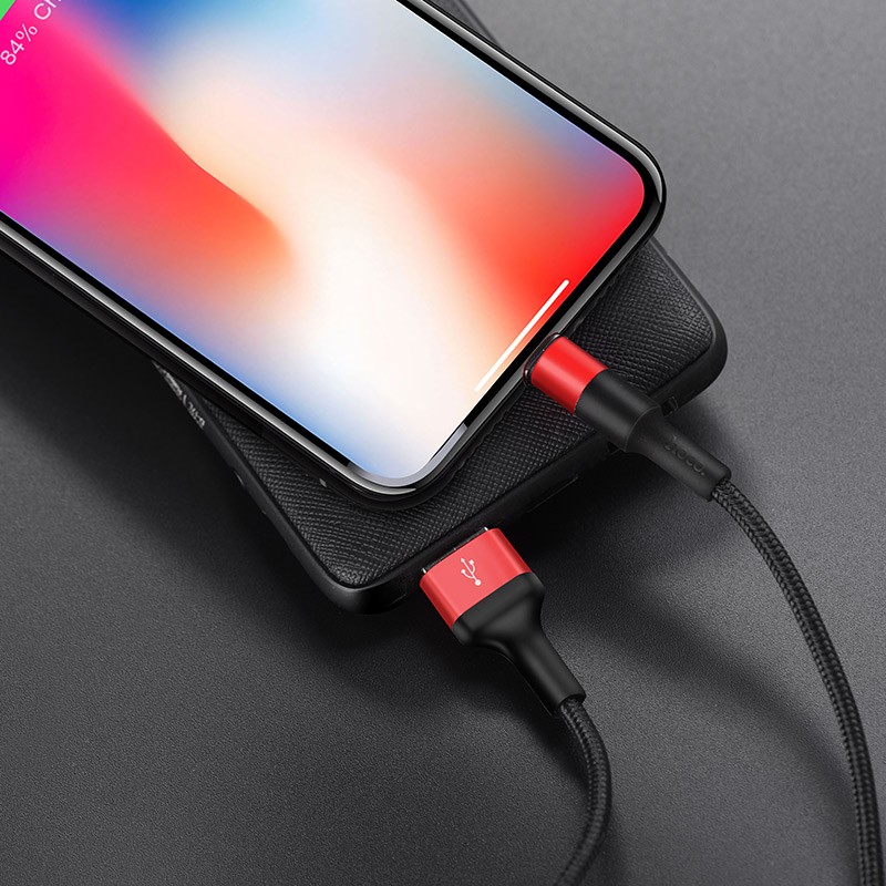 Cáp Sạc Lightning Hoco X26 Cho IPhone IPad Dây Dù Chông Đứt Dài 1M - BH 3 tháng 1 đổi 1 (MÀU SẮC NGẪU NHIÊN) | WebRaoVat - webraovat.net.vn