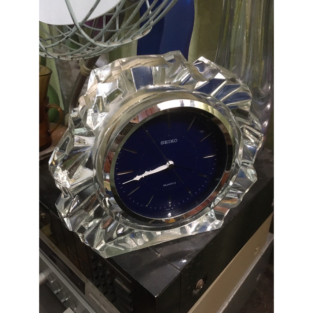 Đồng hồ Pha lê để bàn Nhật hãng SENKO máy chạy pin