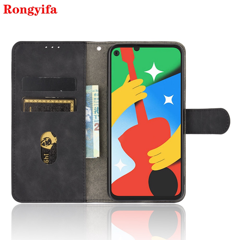 Bao da điện thoại nắp lật kiêm ví đựng thẻ và giá đỡ cho GOOGLE PIXEL 4A 5G 5 4A 4 3A 3 XL