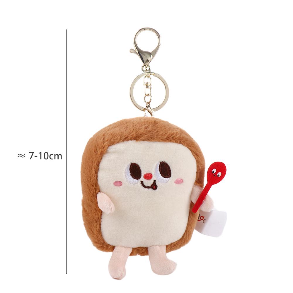 NORMAN Hamburger Keychain Kids Children Gift Stuffed Toy Plush Keychain Cartoon Plush Doll Bread Plush Pendant