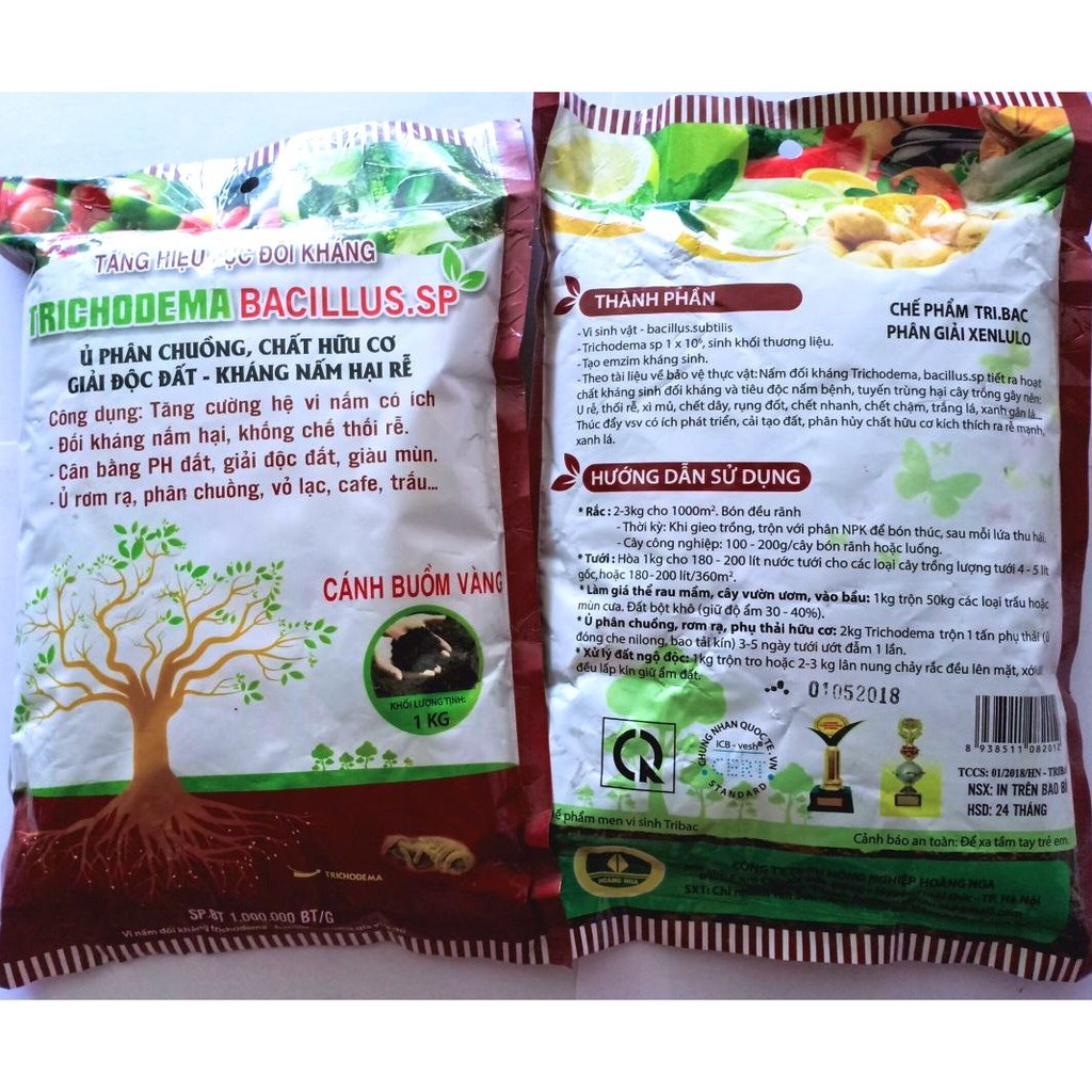 NẤM ĐỐI KHÁNG TRICHODERMA BACILLUS - GÓI 1KG