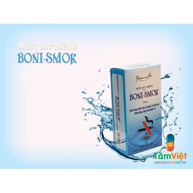 Nước súc miệng cai thuốc lá Boni smok 150ml-250ml