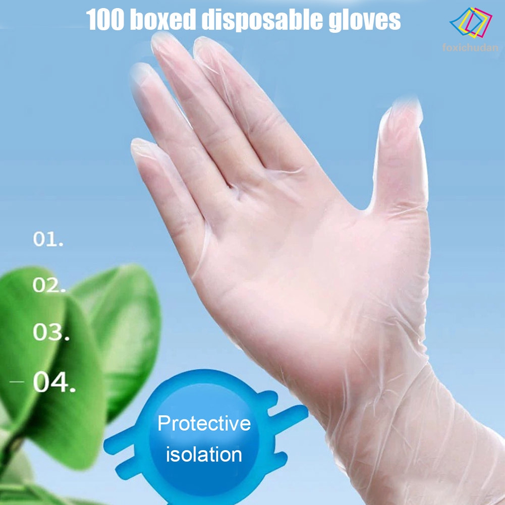 Set 100 găng tay bằng nhựa PVC dùng 1 lần hợp vệ sinh tiện lợi
