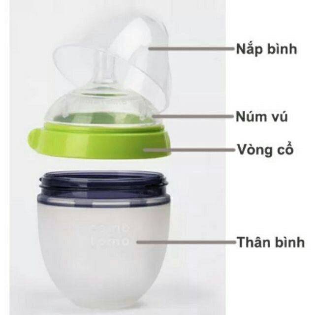 Combo phụ kiện bình sữa silicon cổ siêu rộng, CMTM, fatzbaby, gluck