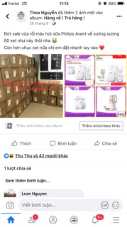 Máy hút sữa Philips Avent hoa tuyết đôi new