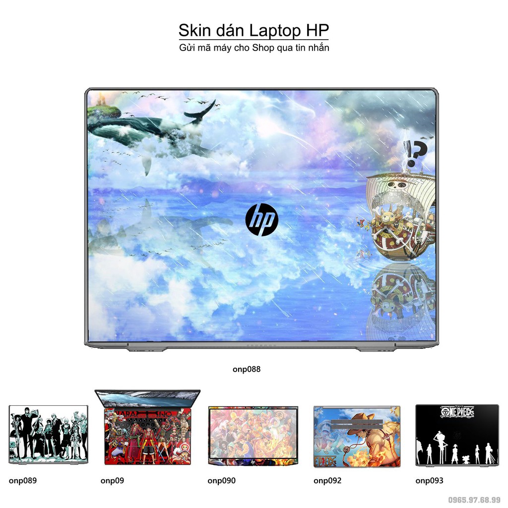 Skin dán Laptop HP in hình One Piece _nhiều mẫu 8 (inbox mã máy cho Shop)