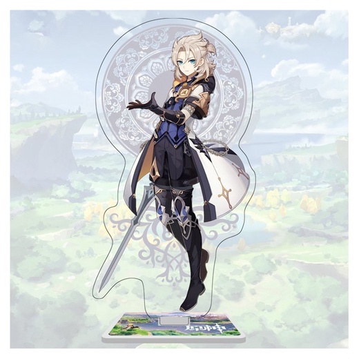 COMBO 4 món nhân vật ALBEDO game GENSHIN IMPACT standee lomo dây chuyền vòng tay anime chibi