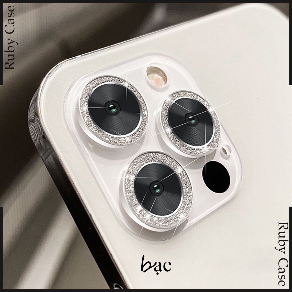 Dán mắt camera ĐÍNH ĐÁ cho iPhone 11Promax, 12Promax, 13Promax