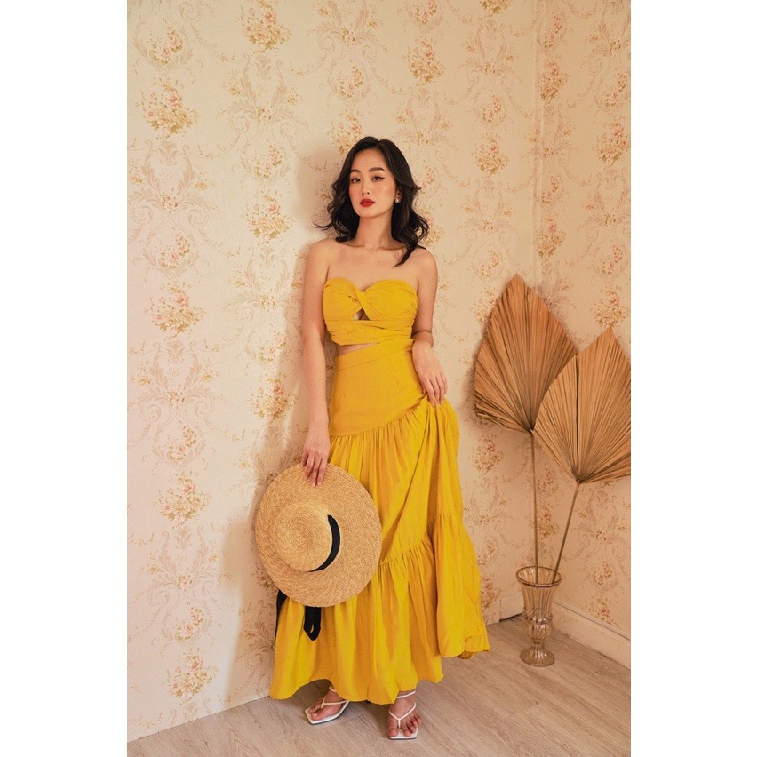 Set áo Kassandra Croptop và váy Maxi